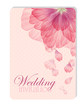 Invitation with Watercolor flower petals