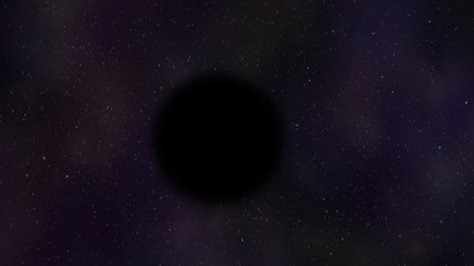 Wall Mural - A black hole in the middle of the outer space absorbing nearest stars.