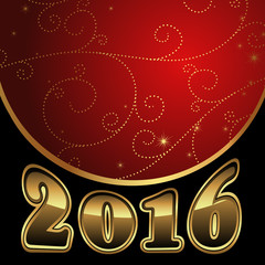 Wall Mural - 2016 New Year card, vector