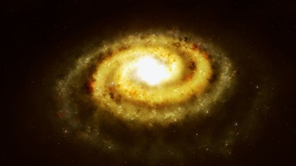 Wall Mural - Spectacular view of a glowing galaxy - gravitationally bound system of stars.
