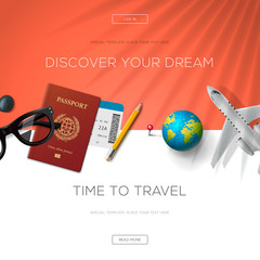 Tourism website template, time to travel