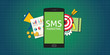 sms marketing mobile phone smarthphone graph data money