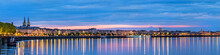 Panorama Of Bordeaux In The Evening - France