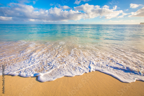 Naklejka - mata magnetyczna na lodówkę Hawajska piękna plaża