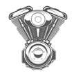 © captainpro - Motorcycle engine emblem, Vintage motorcycle labels