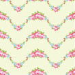 Floral pattern with garden pink roses