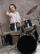 © Firma V - musician with his black drum set