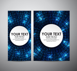 Wall Mural - Abstract blue circle shining pattern. Graphic resources design template. Vector illustration