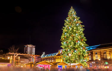 Sticker - Christmas tree at a famous Christmas Market in Strasbourg, 2015