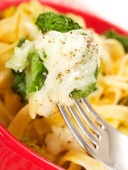 Canvas Print - Tagliatelle with broccoli