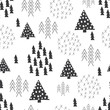 © kotina - Seamless scandinavian style simple illustration christmas tree background