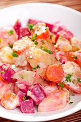 Sticker - Potato and beet salad