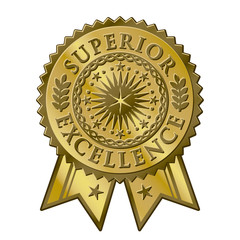 gold certificate award seal, superior excellent achievement