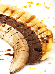 Wall Mural - Banana with chocolate