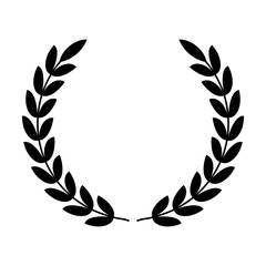 laurel wreath - symbol of victory and power flat icon for apps and websites