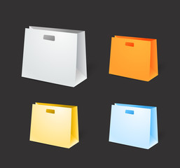 Poster - Different paper shopping bags