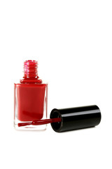 Bottle of nail polish isolated on a white