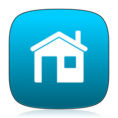 Fototapete - house blue icon