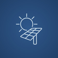 Poster - Solar energy line icon.