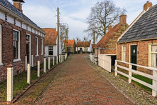 Village Street In The Open-air Museum In Enkhuizen, The Netherlands