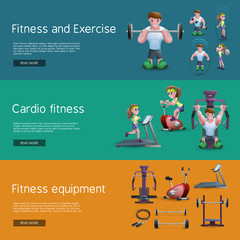 Sticker - Set Of Three Fitness Banners