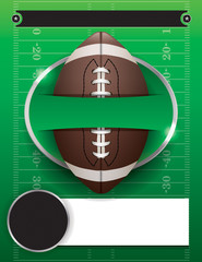 Sticker - Vector American Football Party Template Illustration