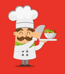 Poster - people cooking design