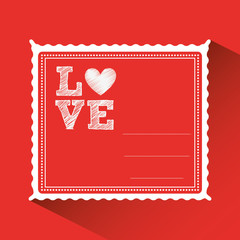 Sticker - love card design