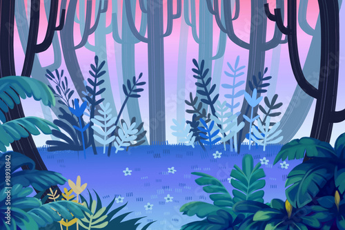 Illustration For Children Beast Woods Realistic Fantastic Cartoon Style Artwork Scene Wallpaper Story Background Card Design Buy This Stock Illustration And Explore Similar Illustrations At Adobe Stock Adobe Stock