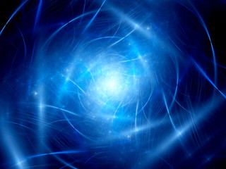 Wall Mural - glowing trajectories in space with nebula