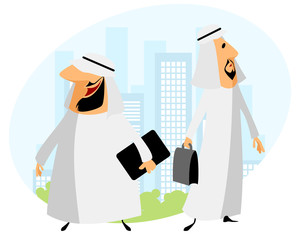 Wall Mural - Two arabic businessmen