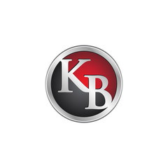 Wall Mural - KB initial circle logo red