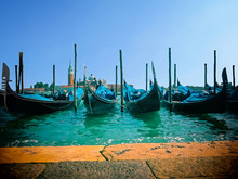 The Gondolas Of Venice - Saint Mark's Square - Venice, Italy
