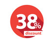 © vectorlia - 38 percent discount  red circle