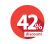 42 percent discount  red circle
