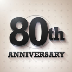 Wall Mural - 80th Anniversary 3D black