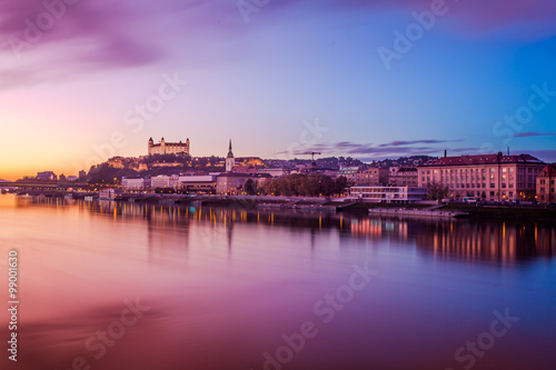 Photo Bratislava at twilight panorama