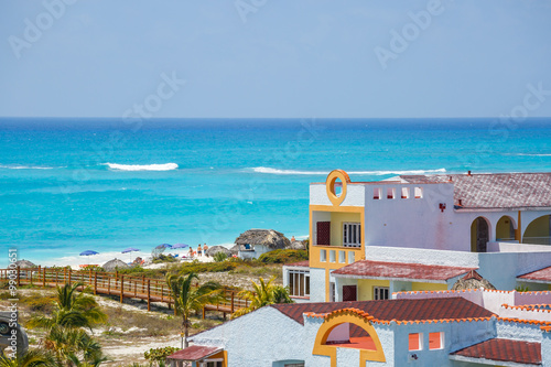 Tapeta ścienna na wymiar View on hotel, Cayo Largo, Cuba.