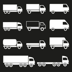 Wall Mural - Truck  icons set.