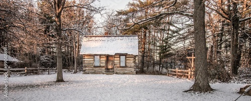 Little Log Cabin In The Woods Small Pioneer Cabin In The Woods In