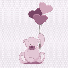 Obraz na płótnie kreskówka miłość wzór zwierzę balon