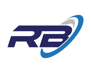 Wall Mural - RB Swoosh Letter Business Logo