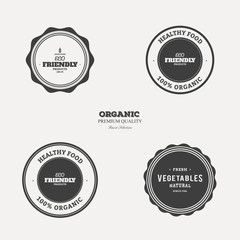 Canvas Print - Organic food labels