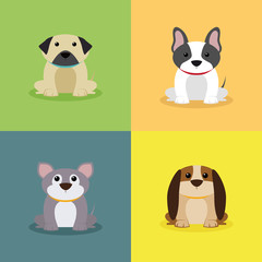 Poster - Cute Cartoon Dogs