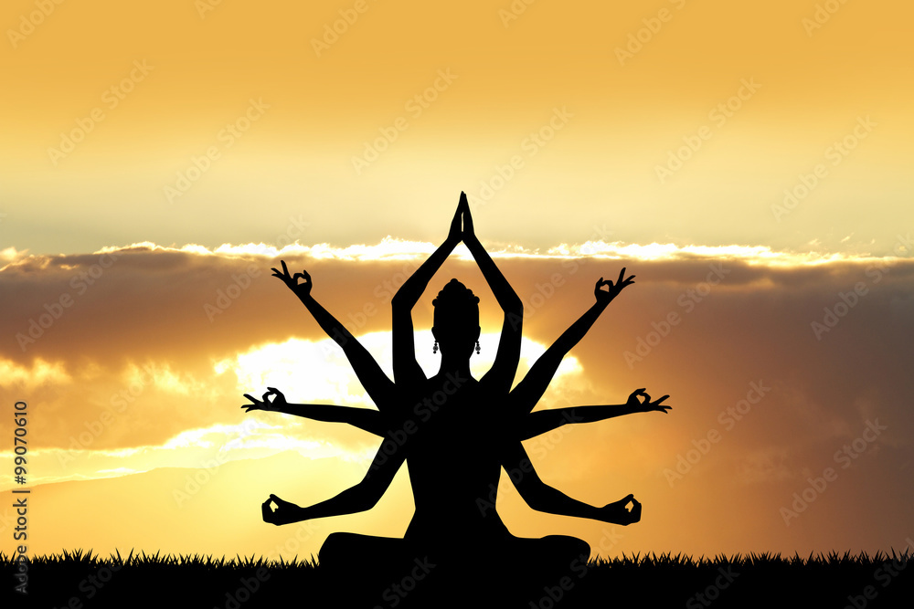 Photographie Goddess Kali at sunset