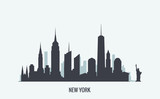 Fototapeta  - New York skyline silhouette