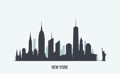new york skyline silhouette