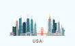 USA skyline. Vector illustration