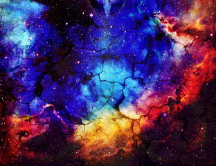 Poster - Nebula, Cosmic space and stars, blue cosmic abstract background. Elements of this image furnished by NASA.