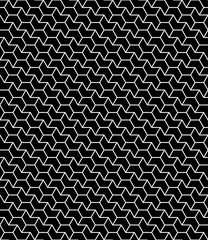 Poster - diagonal black and white chevron pattern